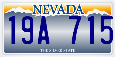 NV license plate 19A715