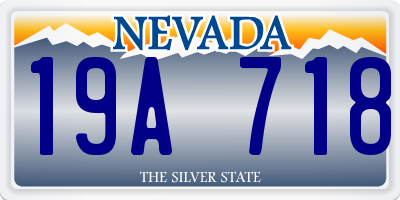 NV license plate 19A718
