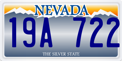 NV license plate 19A722