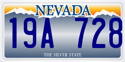 NV license plate 19A728