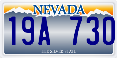 NV license plate 19A730
