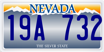 NV license plate 19A732