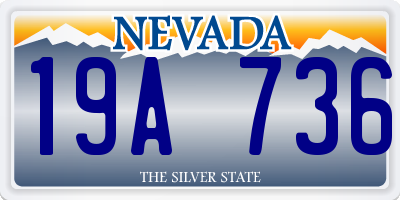 NV license plate 19A736