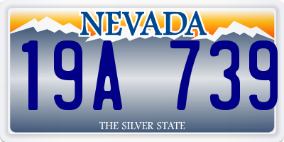 NV license plate 19A739