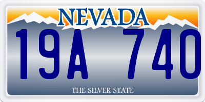 NV license plate 19A740