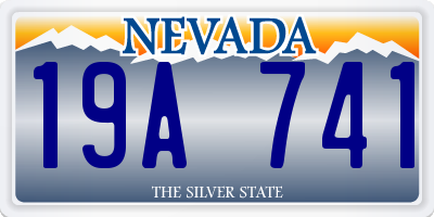 NV license plate 19A741