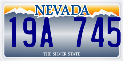 NV license plate 19A745
