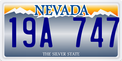 NV license plate 19A747