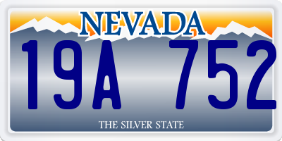 NV license plate 19A752
