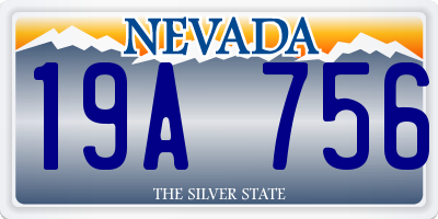 NV license plate 19A756
