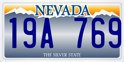 NV license plate 19A769
