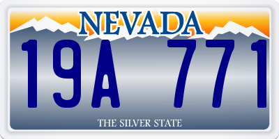 NV license plate 19A771