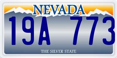 NV license plate 19A773