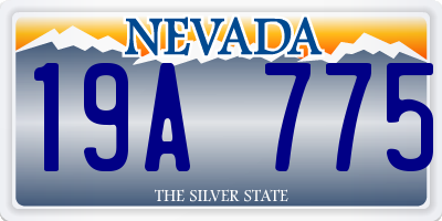 NV license plate 19A775