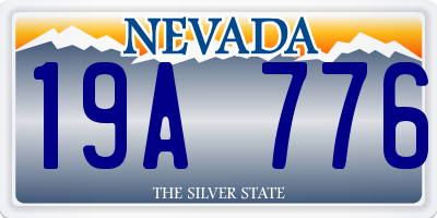 NV license plate 19A776