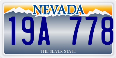 NV license plate 19A778