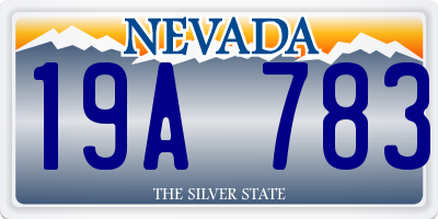 NV license plate 19A783