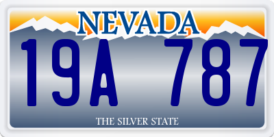 NV license plate 19A787