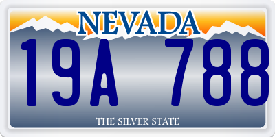 NV license plate 19A788