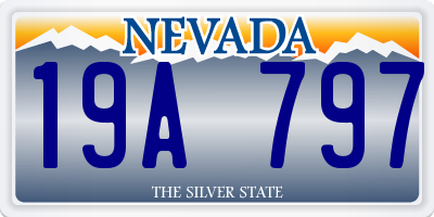 NV license plate 19A797