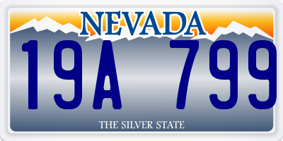 NV license plate 19A799