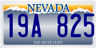 NV license plate 19A825