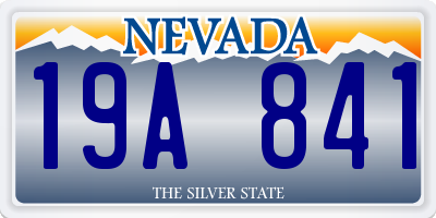 NV license plate 19A841