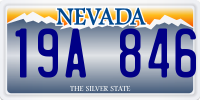 NV license plate 19A846