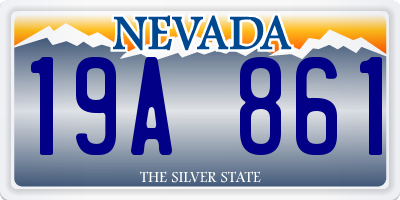 NV license plate 19A861
