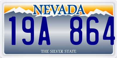 NV license plate 19A864