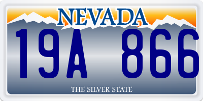 NV license plate 19A866