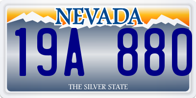 NV license plate 19A880