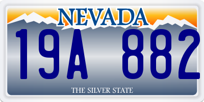 NV license plate 19A882