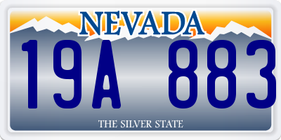 NV license plate 19A883