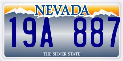 NV license plate 19A887