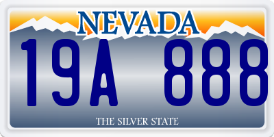 NV license plate 19A888