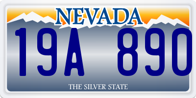 NV license plate 19A890