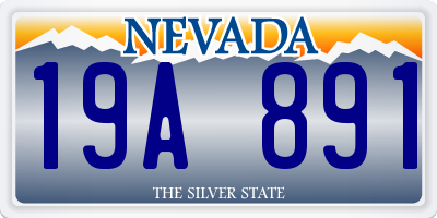 NV license plate 19A891