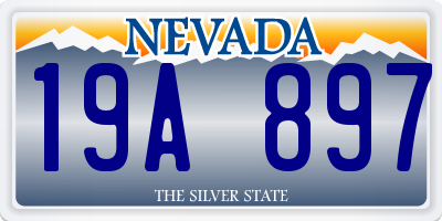 NV license plate 19A897