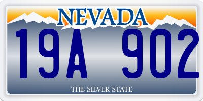 NV license plate 19A902