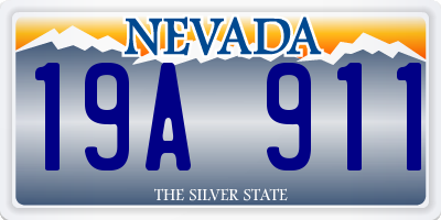 NV license plate 19A911