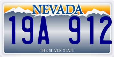 NV license plate 19A912