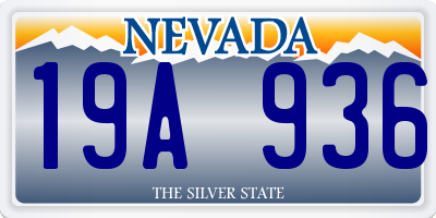 NV license plate 19A936