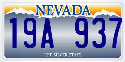 NV license plate 19A937