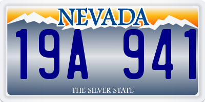 NV license plate 19A941