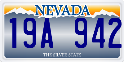 NV license plate 19A942