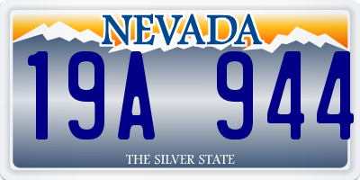 NV license plate 19A944