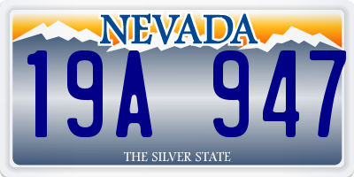 NV license plate 19A947