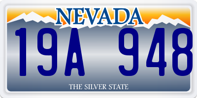 NV license plate 19A948
