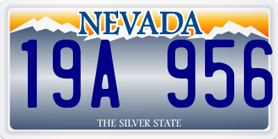 NV license plate 19A956
